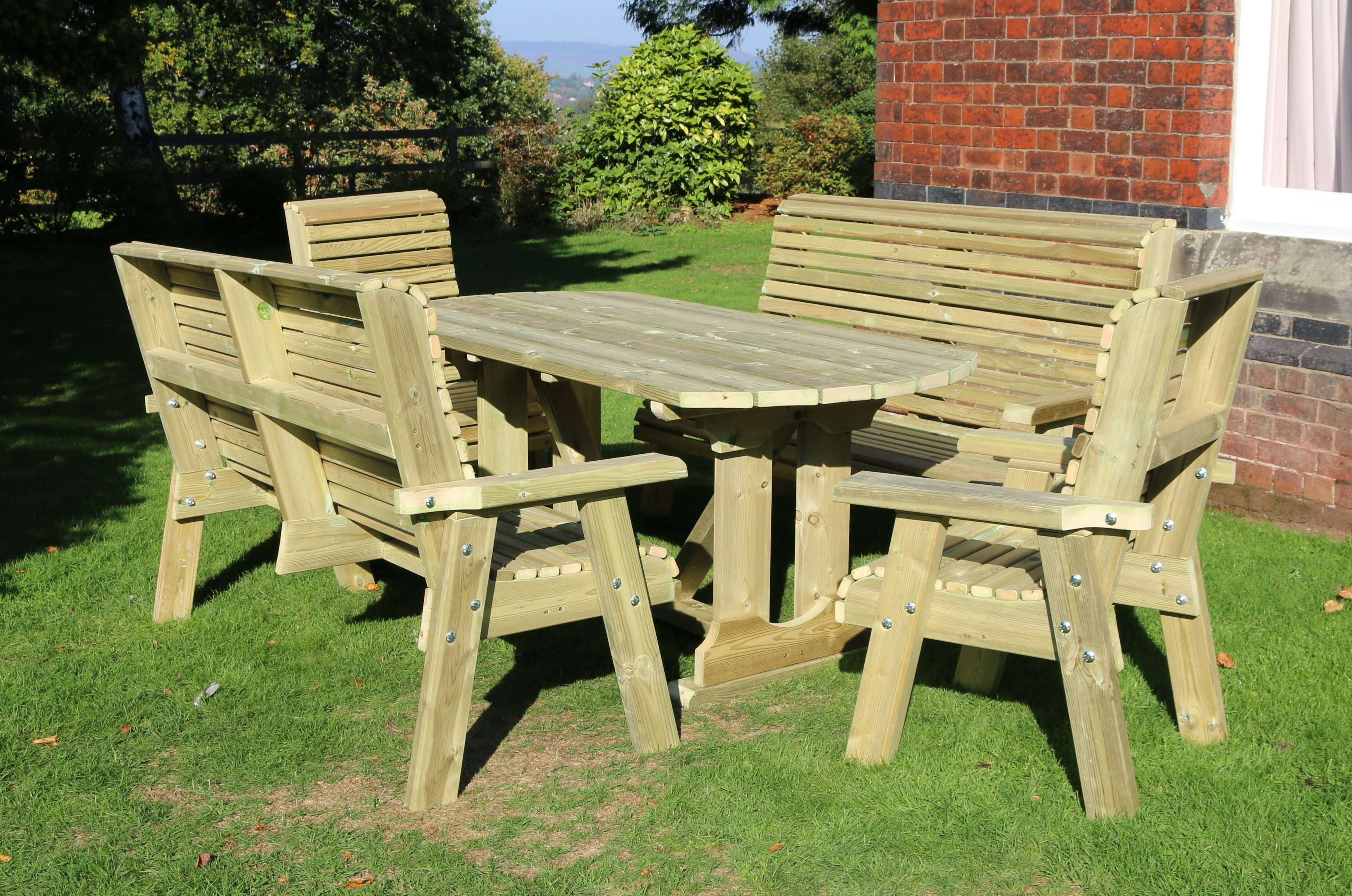 Highgate Ergonomic Table Set Sits 8 (HG104) Highgate Garden Furniture