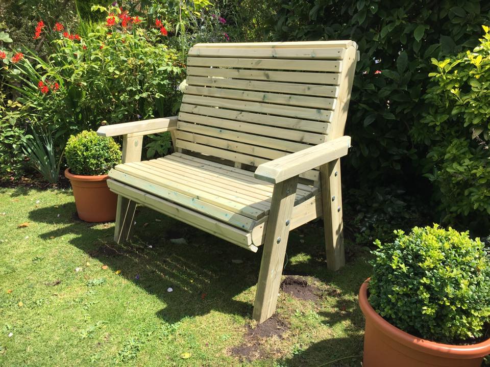 Highgate 2 Seat Wooden Bench (HG130) Highgate Garden Furniture