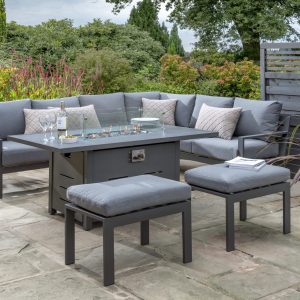 Titchwell Corner Garden Set with Gas Fire Pit