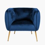 blue Lucca velvet chair