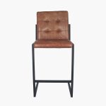 brown leather stool pacific lifetyle