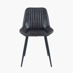 black leather stool